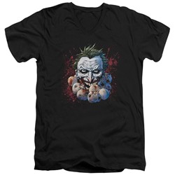 Justice League - Mens Doll Heads V-Neck T-Shirt