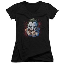 Justice League - Womens Doll Heads V-Neck T-Shirt