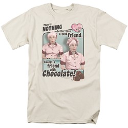 I Love Lucy - Mens Friends & Chocolate T-Shirt