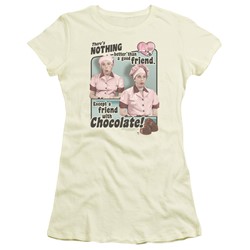 I Love Lucy - Womens Friends & Chocolate T-Shirt