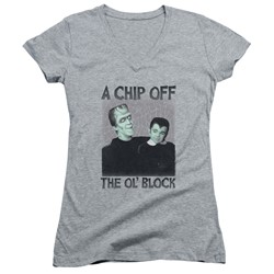 Munsters - Womens Chip V-Neck T-Shirt