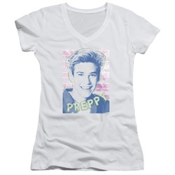 Saved By The Bell - Womens Preppy V-Neck T-Shirt