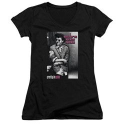 Pretty In Pink - Womens I Wouldve V-Neck T-Shirt