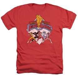 Power Rangers - Mens Retro Rangers Heather T-Shirt