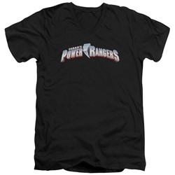 Power Rangers - Mens New Logo V-Neck T-Shirt
