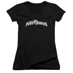 Power Rangers - Womens New Logo V-Neck T-Shirt