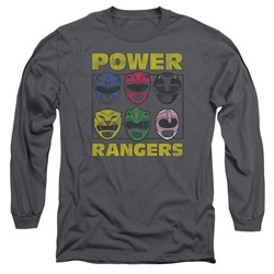 Power Rangers - Mens Ranger Heads Long Sleeve T-Shirt