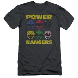 Power Rangers - Mens Ranger Heads Slim Fit T-Shirt