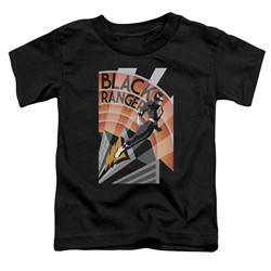 Power Rangers - Toddlers Black Ranger Deco T-Shirt