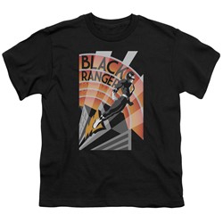 Power Rangers - Big Boys Black Ranger Deco T-Shirt