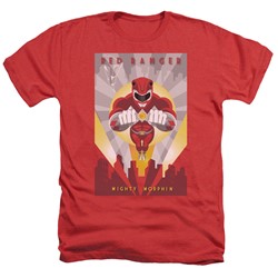 Power Rangers - Mens Red Deco Heather T-Shirt