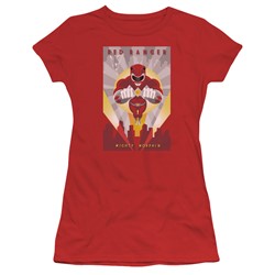 Power Rangers - Womens Red Deco T-Shirt