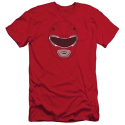 Power Rangers - Mens Red Ranger Mask Slim Fit T-Shirt
