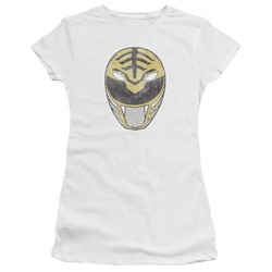 Power Rangers - Womens White Ranger Mask T-Shirt