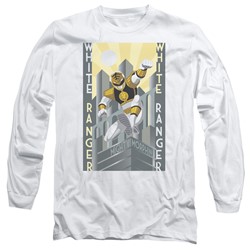 Power Rangers - Mens White Ranger Deco Long Sleeve T-Shirt