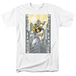 Power Rangers - Mens White Ranger Deco T-Shirt