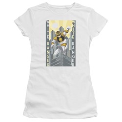 Power Rangers - Womens White Ranger Deco T-Shirt