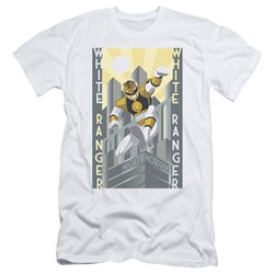 Power Rangers - Mens White Ranger Deco Slim Fit T-Shirt