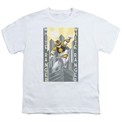 Power Rangers - Big Boys White Ranger Deco T-Shirt