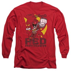 Power Rangers - Mens Go Red Long Sleeve T-Shirt
