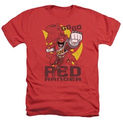 Power Rangers - Mens Go Red Heather T-Shirt
