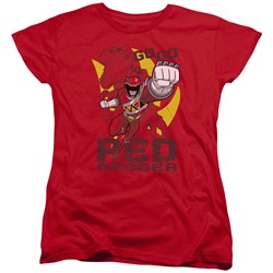 Power Rangers - Womens Go Red T-Shirt