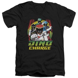 Power Rangers - Mens Dino Lightning V-Neck T-Shirt