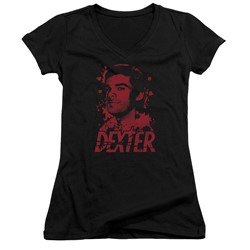 Dexter - Womens Born In Blood V-Neck T-Shirt