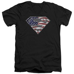 Superman - Mens All American Shield V-Neck T-Shirt