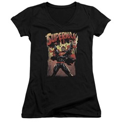 Superman - Womens Lift Up V-Neck T-Shirt