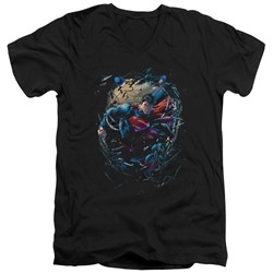 Superman - Mens Breaking Space V-Neck T-Shirt