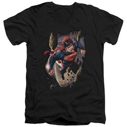 Superman - Mens Orbit V-Neck T-Shirt