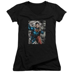 Superman - Womens Super Selfie V-Neck T-Shirt