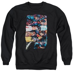 Superman - Mens Torn Collage Sweater