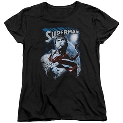 Superman - Womens Protect Earth T-Shirt