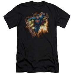 Superman - Mens Blasting Through Slim Fit T-Shirt
