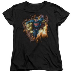 Superman - Womens Blasting Through T-Shirt