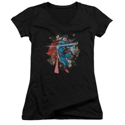 Superman - Womens Rock Breaker V-Neck T-Shirt