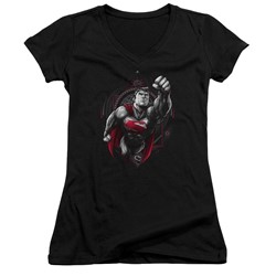 Superman - Womens Propaganda Superman V-Neck T-Shirt