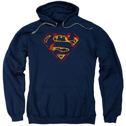 Superman - Mens Super Distressed Pullover Hoodie