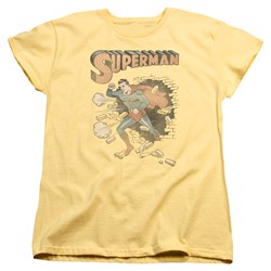 Superman - Womens Vintage Breakthrough T-Shirt