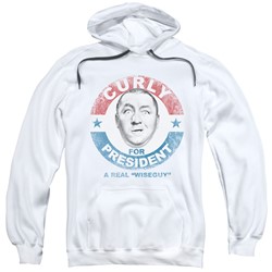 Three Stooges - Mens Curly For President Pullover Hoodie