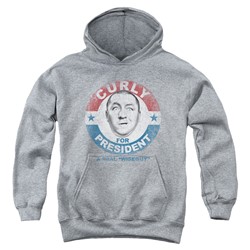 Three Stooges - Youth Curly For President Pullover Hoodie