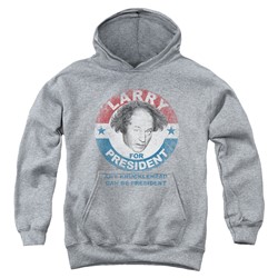 Three Stooges - Youth Larry For President Pullover Hoodie