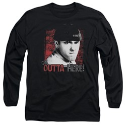 Three Stooges - Mens Get Outta Here Long Sleeve T-Shirt