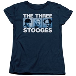 Three Stooges - Womens Three Squares T-Shirt