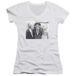 Three Stooges - Womens Cutoff V-Neck T-Shirt
