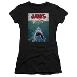 Jaws - Womens Lined Poster T-Shirt