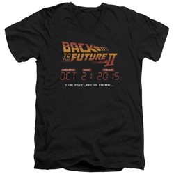 Back To The Future Ii - Mens Future Is Here V-Neck T-Shirt