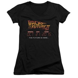 Back To The Future Ii - Womens Future Is Here V-Neck T-Shirt